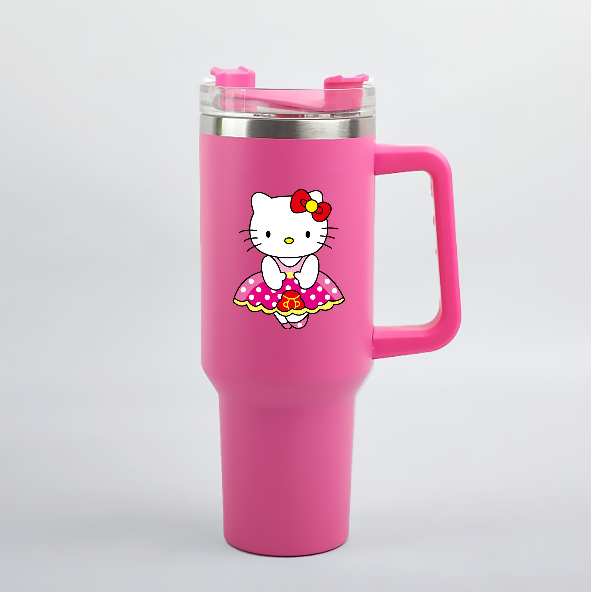 （画像用） Hello Kitty ハローキティ 1200mL車用タンブラー（カラープリント）